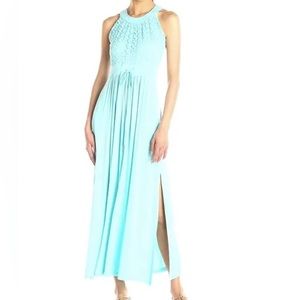 Blue sleeveless dress